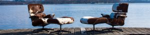 2 Lounge Chair Kuhfell Chiemsee