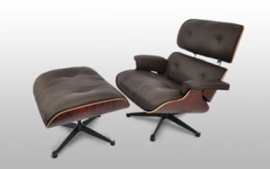 Lounge Chair mit Ottoman restauriert